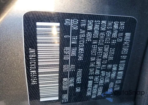 2020 Nissan Rogue Sport S из США, поврежденный, VIN JN1BJ1CV3LW551546